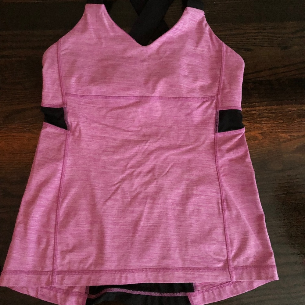 Pink and Black Lululemon Tank